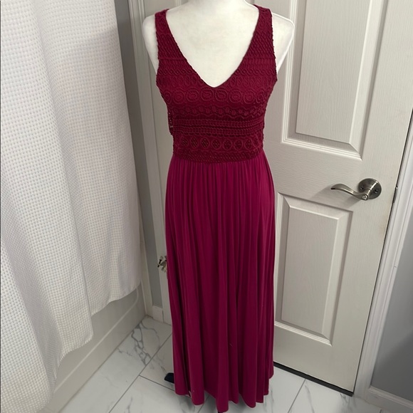 Ricki's Dresses & Skirts - Maxi dress with crochet bodice and V back style